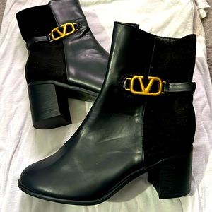 Black Valentino Ankle Boots size 39 (7/7.5us)